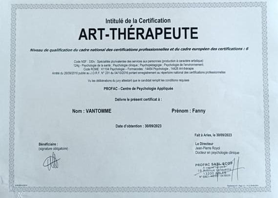 Certification art thérapeute-Des arts Des sons